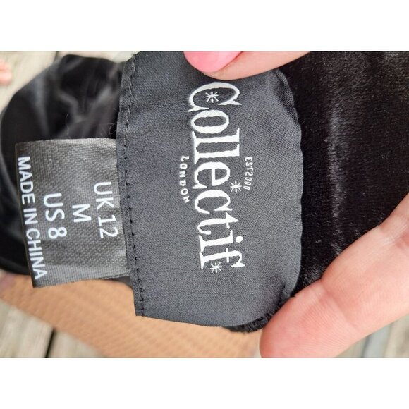 Y2k 00s 2000 black Velvet Pants siren corpcore goth M Witchy - Picture 2 of 2